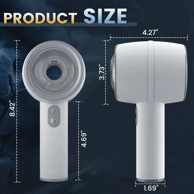 AUTOMATIC 3 FREQUENCY TELESCOPIC HANDHELD MALE MASTURBATOR